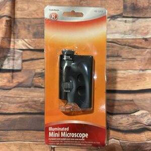 RadioShack Illuminated Mini Microscope 63-1313 60-100X Zoom LED Light Handheld